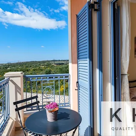 Villa Xenia In Village, Private Pool, Barbecue, View! Karavados